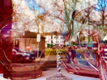 Close-up of bubbles in glass