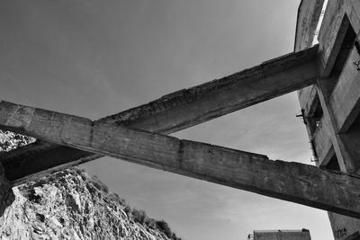 Low angle view of bridge against sky