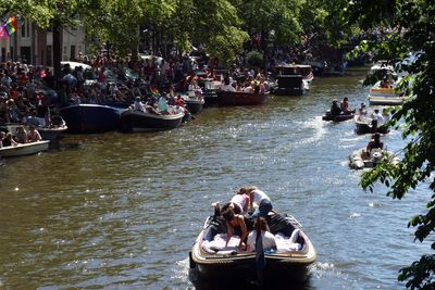 People enjoying in river