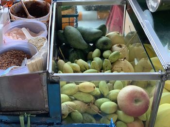 Fruits for sale at market stall