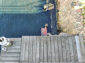 Wooden pier on water