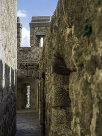 View of old ruin building against sky