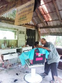 People at shopping cart