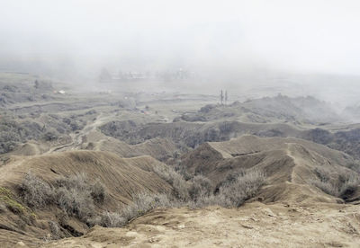 High angle view of landscape against sky