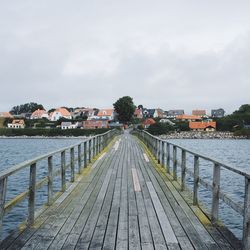 View of canal along buildings