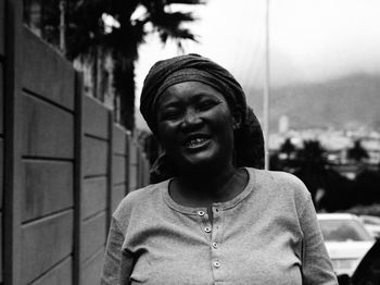 Close-up of smiling young woman