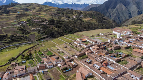 High angle view of townscape