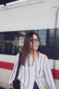 Portrait of a smiling young woman