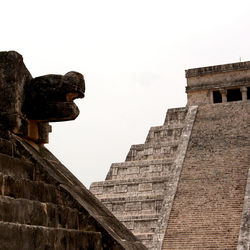 Low angle view of historical building against clear sky