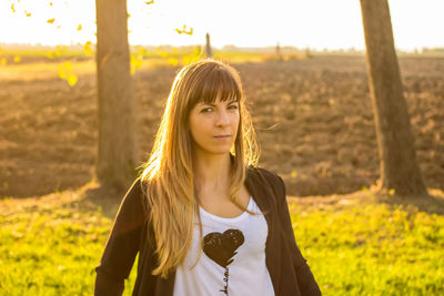 Portrait of young woman