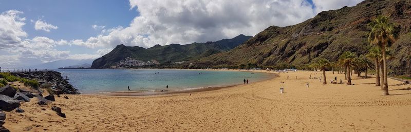 Panoramic view of beach against sky