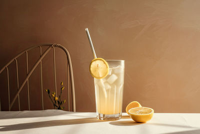 Close-up of drink on table