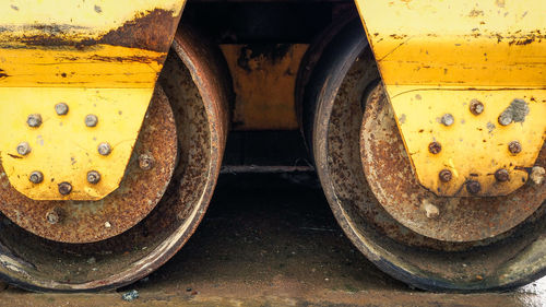 Close-up of rusty machine part