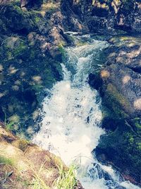 Stream flowing through rocks