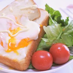 Close-up of vegetables in plate