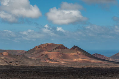 Scenic view of desert against sky