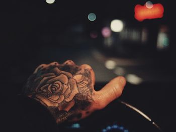 Close-up of human hand