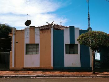 Low angle view of building against sky