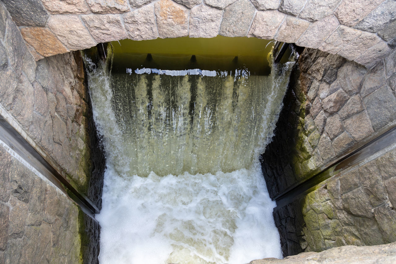 LOW ANGLE VIEW OF WATERFALL