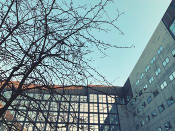 Low angle view of building against clear sky