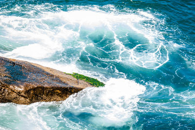 Scenic view of wavy sea