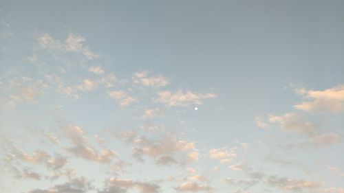 Low angle view of sky during sunset