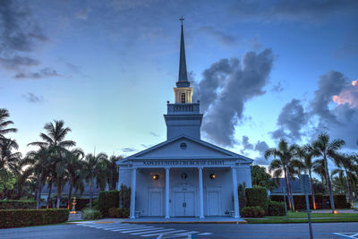 Low angle view of building against sky