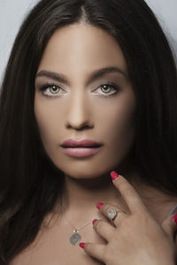 Close-up portrait of woman