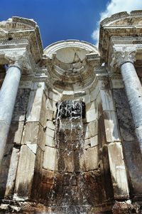 Low angle view of old ruins