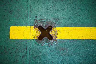 Close-up of yellow umbrella