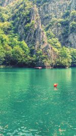 Scenic view of boats in sea