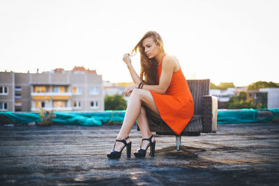 Portrait of young woman