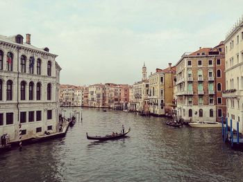 View of boats in canal