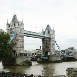 Low angle view of suspension bridge