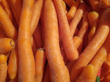 Full frame shot of carrot for sale at  market stall