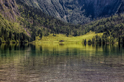 Scenic view of lake at schonau am konigsee