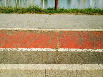 Close-up high angle view of road