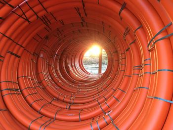 View of orange tunnel