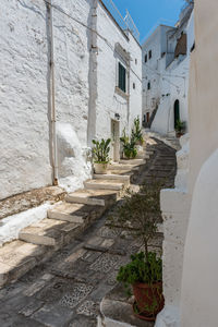 Narrow alley amidst buildings in city