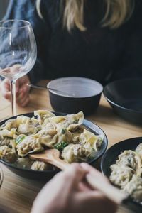 Tortellini in bowl