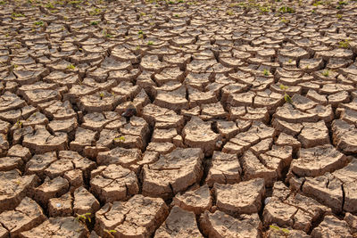 Full frame shot of cracked land