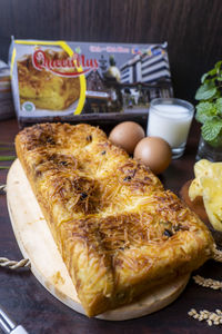 Close-up of food on table