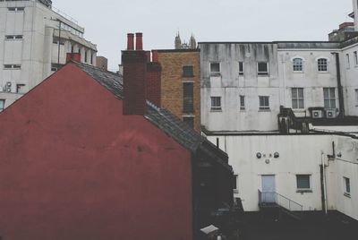 Low angle view of buildings in city