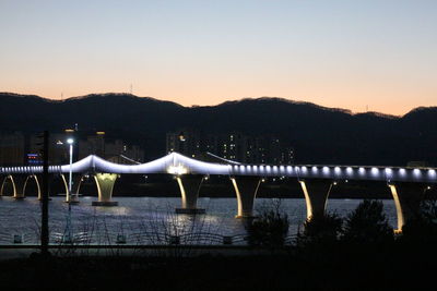 Scenic view of river against sky during sunset