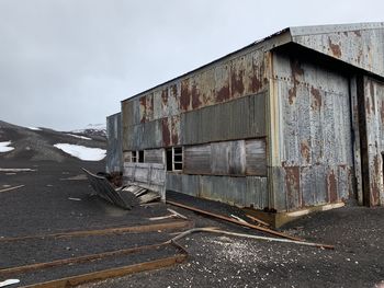 Railroad track against sky