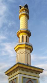 Low angle view of lighthouse against sky