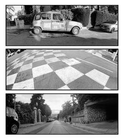 Cars on street in city