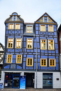 Low angle view of building against sky