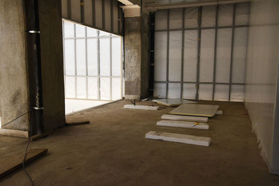 Empty corridor of abandoned building