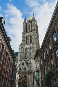 Low angle view of buildings against sky